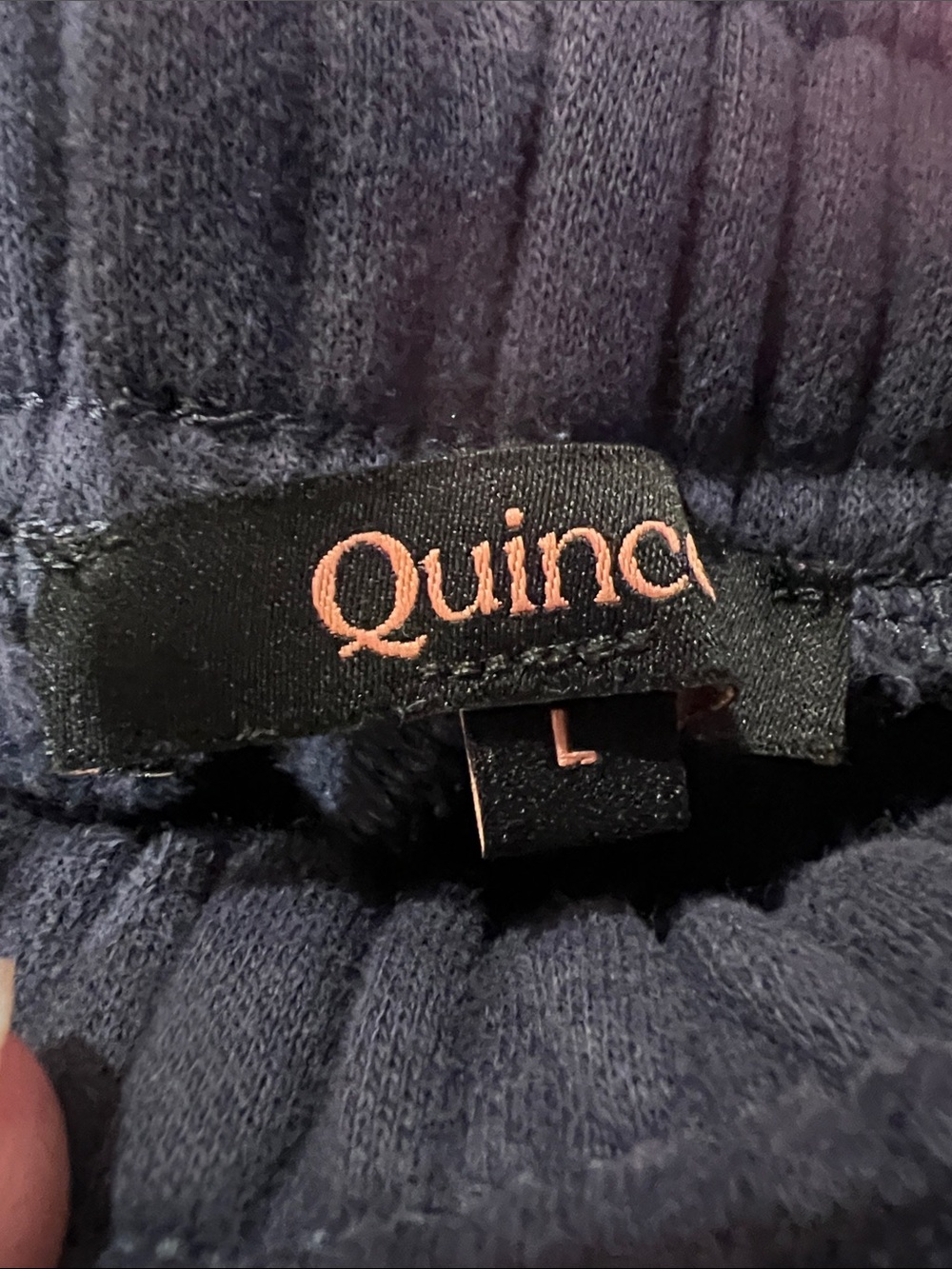 Quince Navy Drawstring Jogger Sweatpants - Picture 2 of 8